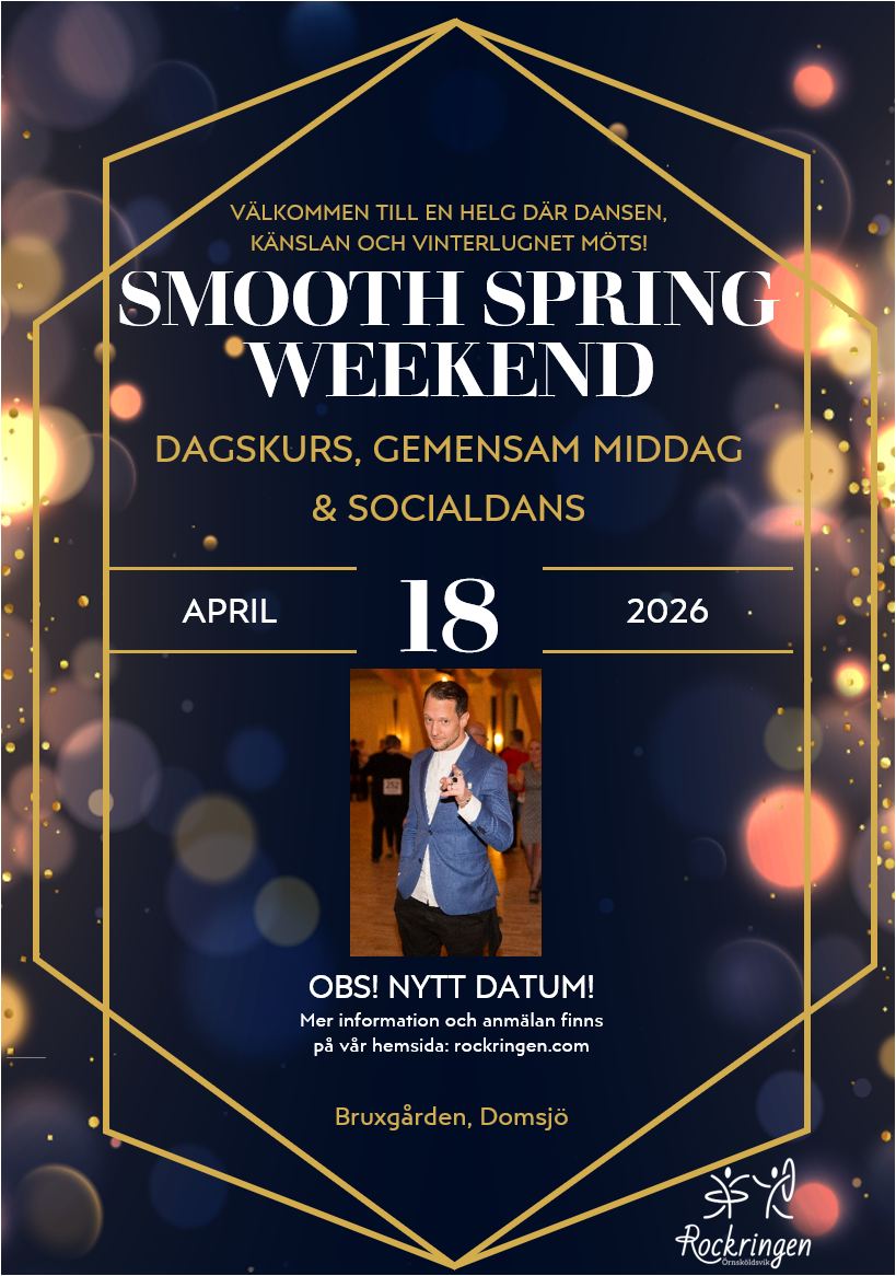 Smooth Winter Weekend med Tobias Wallin blir Smooth Spring Weekend