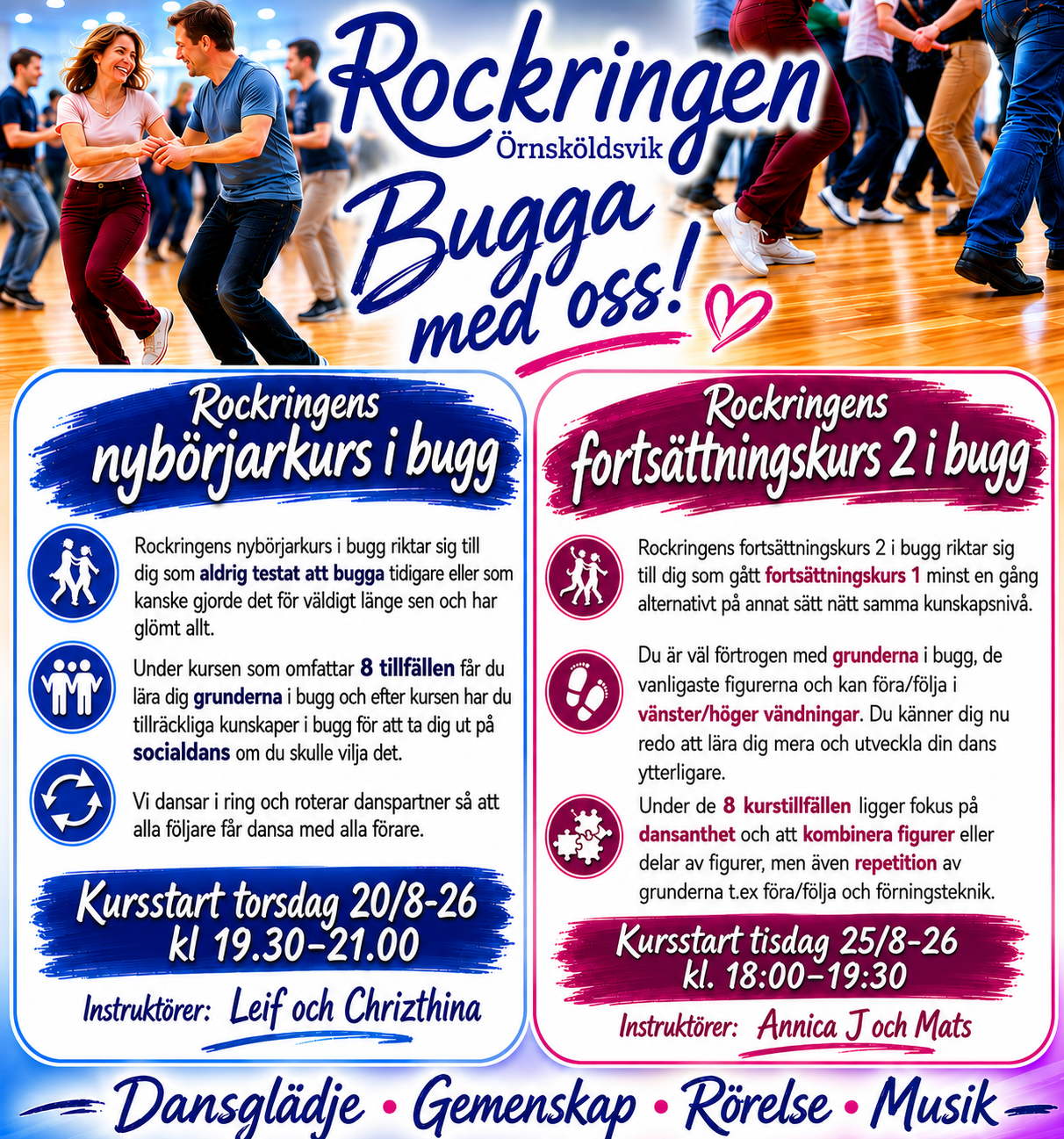 Nu är höstens första omgång kurser öppna för anmälan!!